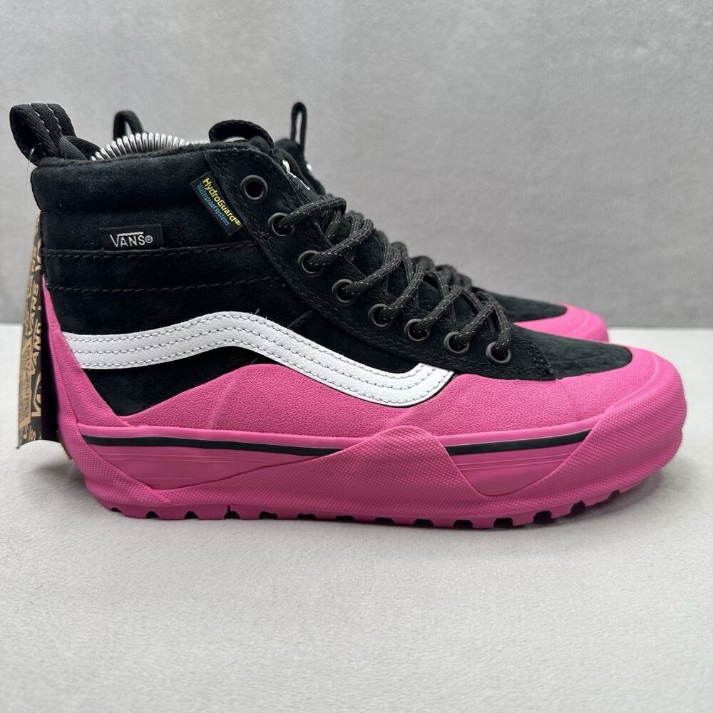 VANS Sk8-Hi MTE-2 Dip Womens Size 6‎ Shoes Black Pink Suede Sneaker Hiking NEW